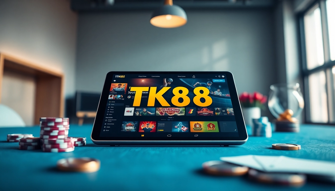 Experience the excitement of online betting at tk88win.live with vibrant gaming visuals.