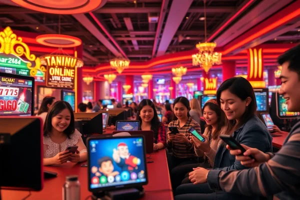 Experience the thrill of online gambling at vvvwin88.live with an exciting gaming scene, featuring players engaged in Baccarat and Tài Xỉu.