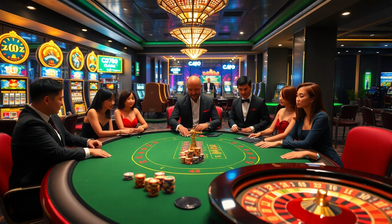 Experience high-stakes gambling action at dom88.us.com with vibrant casino elements and excitement.